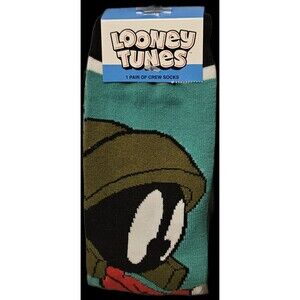 Marvin The Martian Socks Crew Socks WARNER BROS. ~ "LOONEY TUNES" New